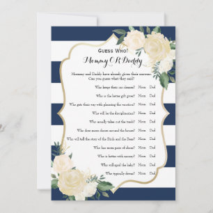 Baby Showspiele - Wünsche für Baby und Ratgeber We Hinweiskarte