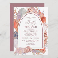 Baby Showstrand Seashells Wasserfarbe nautisch in