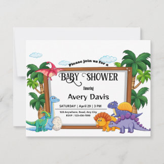 Baby Showwald Thema Einladung Karte