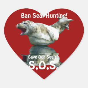 BABY SIEGEL Anti-Siegel-Hunt Wildlife Heart Sticke Herz-Aufkleber