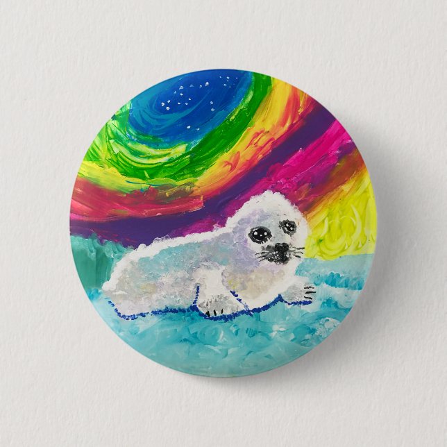 Baby Siegel "Kunst von Kindern" Button (Vorderseite)