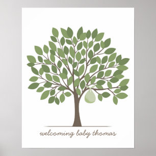 Baby-Signaturbaum - Groß - Grün Poster