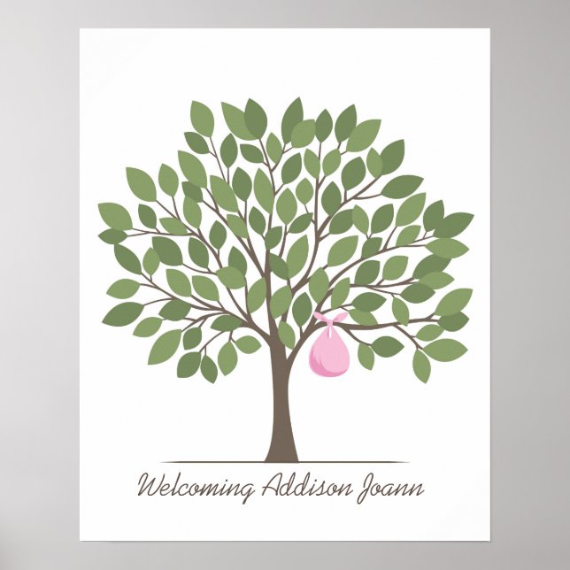 Baby Signature Tree - Groß Poster (Vorne)