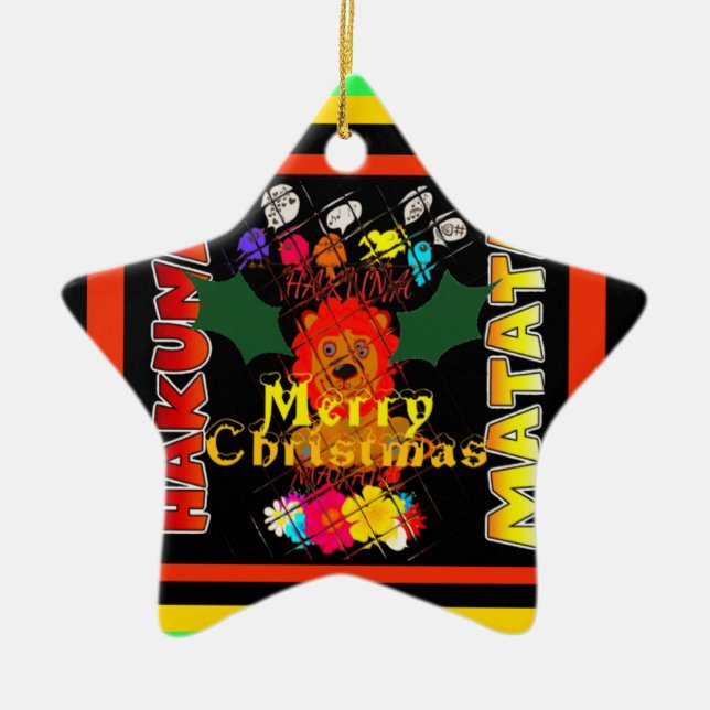 Baby Simba Merry Christmas Collection Keramik Ornament (Vorne)