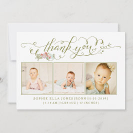 Baby Sip & See Vielen Dank für die Geburtserklärun Einladung