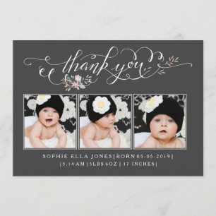 Baby Sip & See Vielen Dank Geburtserklärung Einladung