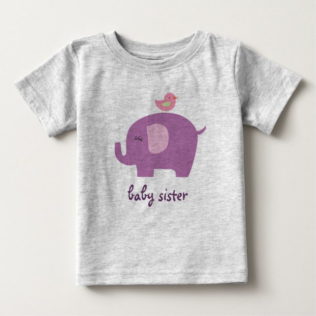 Baby Sister Elephant Baby T-shirt (Vorderseite)