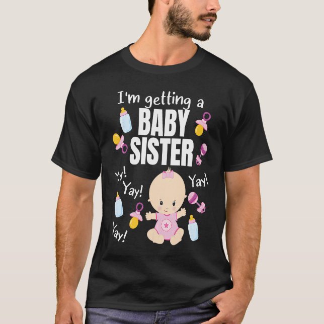 Baby Sister zeigt, dass ich eine Babyschwester Nie T-Shirt (Vorderseite)
