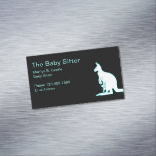 Baby-Sitter-Känguru-Thema Magnetische Visitenkarte