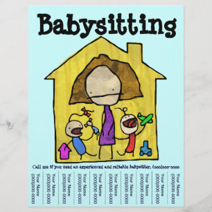 Baby Sitter Teppichschild Flyer