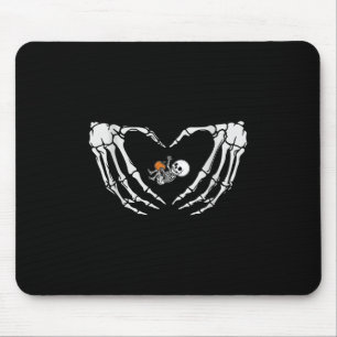 Baby Skeleton Heart Hand Halloween Röntgenschwange Mousepad