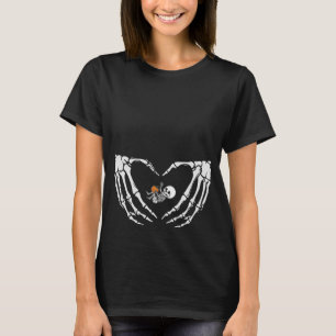 Baby Skeleton Heart Hand Halloween Röntgenschwange T-Shirt