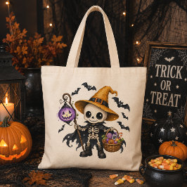 Baby-Skelett-Hexe Halloween-Süßigkeiten oder Saure Tragetasche