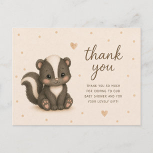 Baby Skunk Baby Shower Danke Postkarte