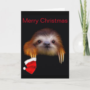 Baby Sloth Christmas Card Feiertagskarte