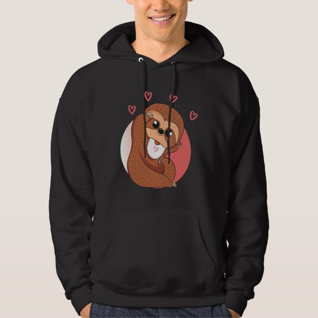 Baby Sloth Liebe Hoodie (Vorderseite)
