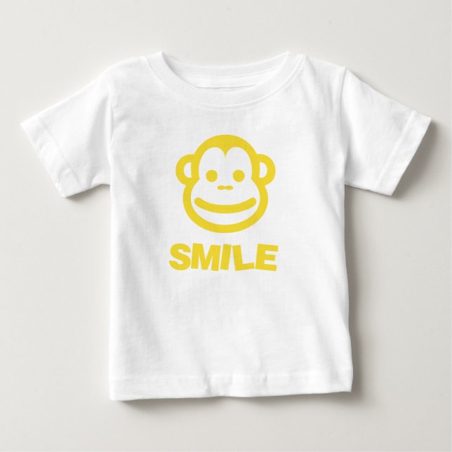 Baby-Smile-T - Shirt mit frechen Affen (Vorderseite)