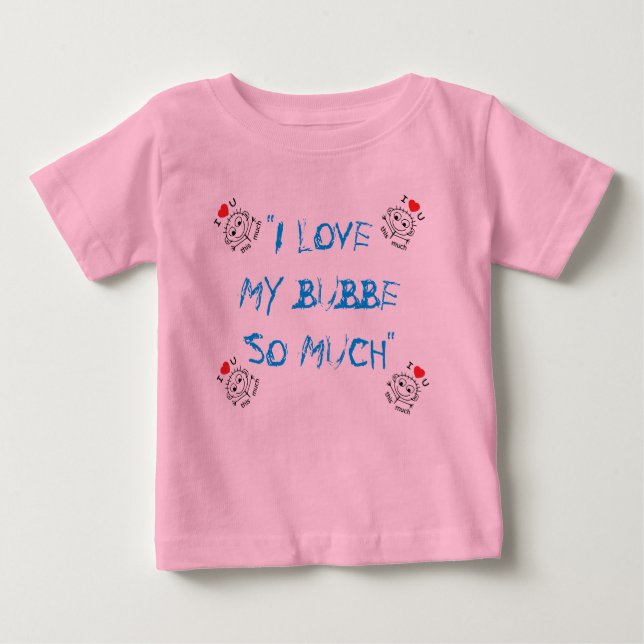 BABY SNAP BOTTOM I LIEBE BUBBE TURQUOISE NIEDLICH BABY T-SHIRT (Vorderseite)