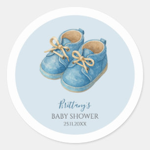 Baby Sneaker Baby Shower Minimalist Sport Runder Aufkleber
