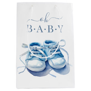 Baby Sneaker-Einladung zur Babyparty, Baby Junge Mittlere Geschenktüte