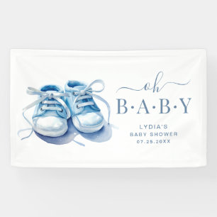 Baby-Sneaker zur Babyparty-Einladung, Baby Junge Banner