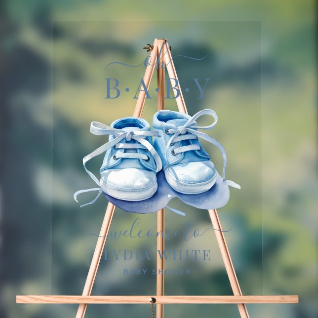 Baby Sneakers Babydusche, Baby-Dusche Acrylschild (Neutral)