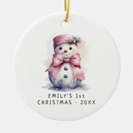 Baby Snowman | Erste Weihnachten des Kindes Keramik Ornament