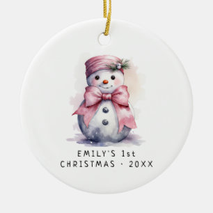 Baby Snowman Erste Weihnachten des Kindes Keramik Ornament