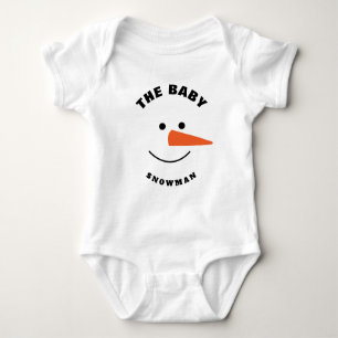 Baby Snowman Face Squad Matching Family Kostüm Baby Strampler