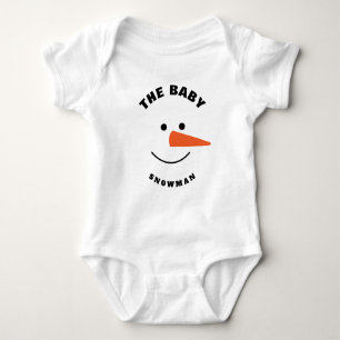 Baby Snowman Face Squad Matching Family Kostüm Strampler