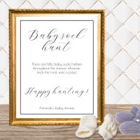 Baby Sock Hunt Minimalistisch Baby Showspiel