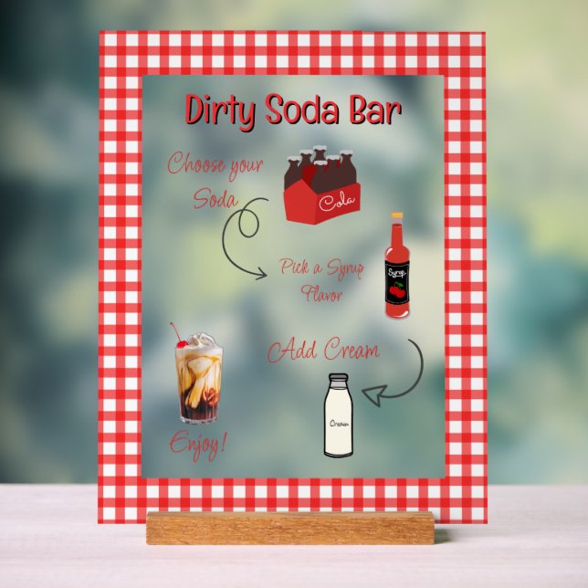 Baby Soda Ready to POP Dirty Soda Sign Acrylschild (Neutral)