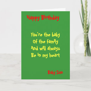 Baby son Birthday Karte