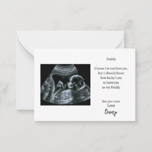 Baby Sonogram Card für Daddy Mitteilungskarte