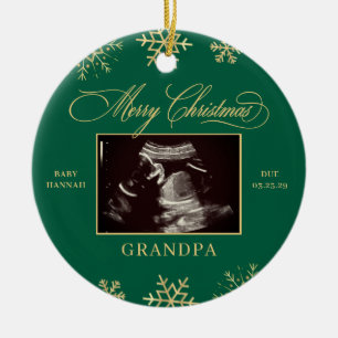 Baby Sonogram Grandpa Oma Ultrasound Christmas Keramik Ornament