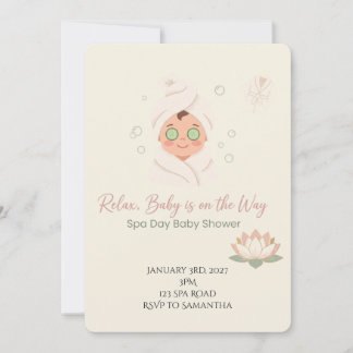 Baby-Spa-Tag | Babyparty-Einladung Einladung