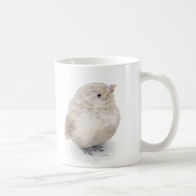 Baby Sparrow Digital Watercolor Tasse (Rechts)