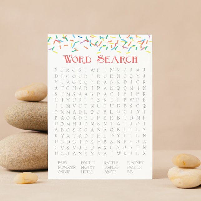 Baby Sprinkle 2-in-1 Game - Word Search & Animals Einladung (Von Creator hochgeladen)