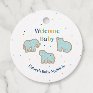 Baby Sprinkle Animal Cookies Boy Baby Shower Geschenkanhänger