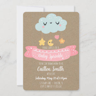 Baby Sprinkle Baby Dusche Cloud Einladung