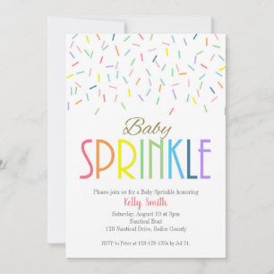 Baby Sprinkle, Baby Girl Boy, Rainbow Shower Invit Einladung