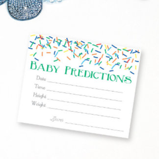 Baby Sprinkle Baby Predictions Game Begleitkarte