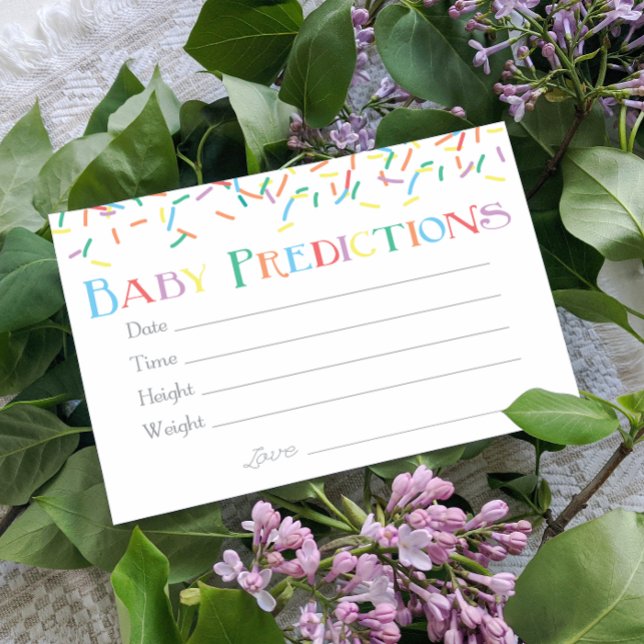 Baby Sprinkle Baby Predictions Game Begleitkarte (Von Creator hochgeladen)