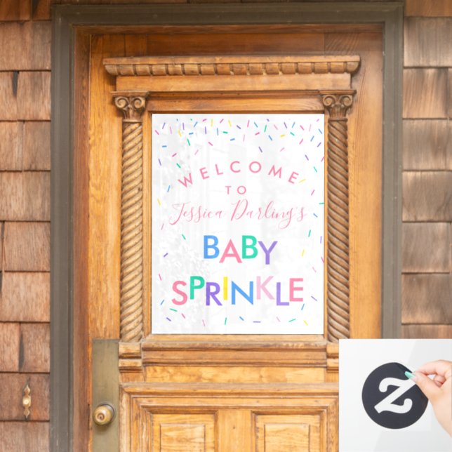 Baby Sprinkle Begrüßungszeichen Fensteraufkleber (Haustür)