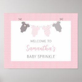Baby Sprinkle Begrüßungszeichen - Mädchentuchlinie Poster