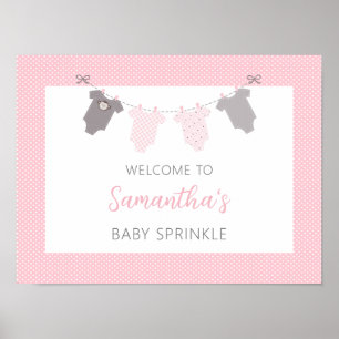 Baby Sprinkle Begrüßungszeichen - Mädchentuchlinie Poster