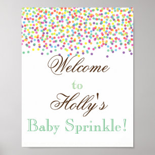 Baby Sprinkle Begrüßungszeichen Poster