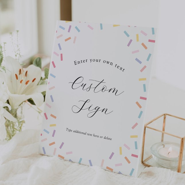 Baby Sprinkle benutzerdefiniertes Textzeichen Sockelschild (Von Creator hochgeladen)