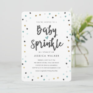 Baby Sprinkle Blaues Konfetti Jungen Baby Sprinkle Einladung