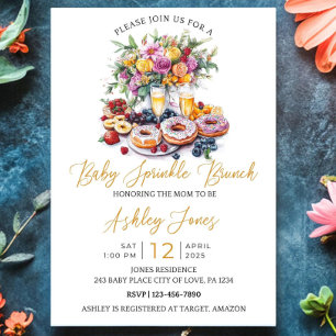 Baby Sprinkle Brunch Custom Baby Dusche Einladung